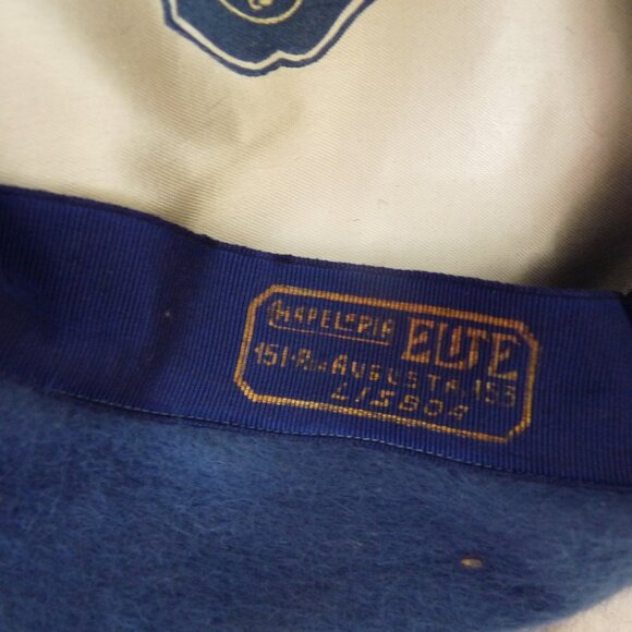 3 vintage hats beret wool designer blue brown black main image 6